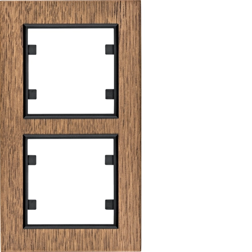 Рамка двухместная вертикальная Hager Lumina Passion Дерево Дуб (WL9126)