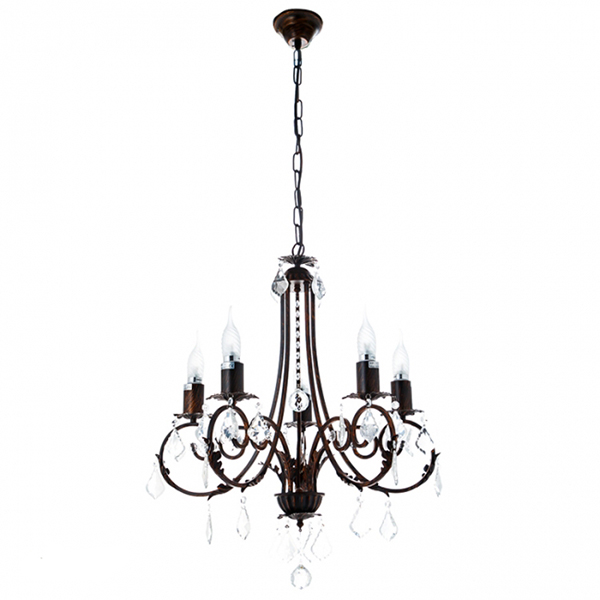 Люстра Flora классическая под винтаж Коричневый (SM007/5) Люстра Flora классическая под винтаж Коричневый (SM007/5)