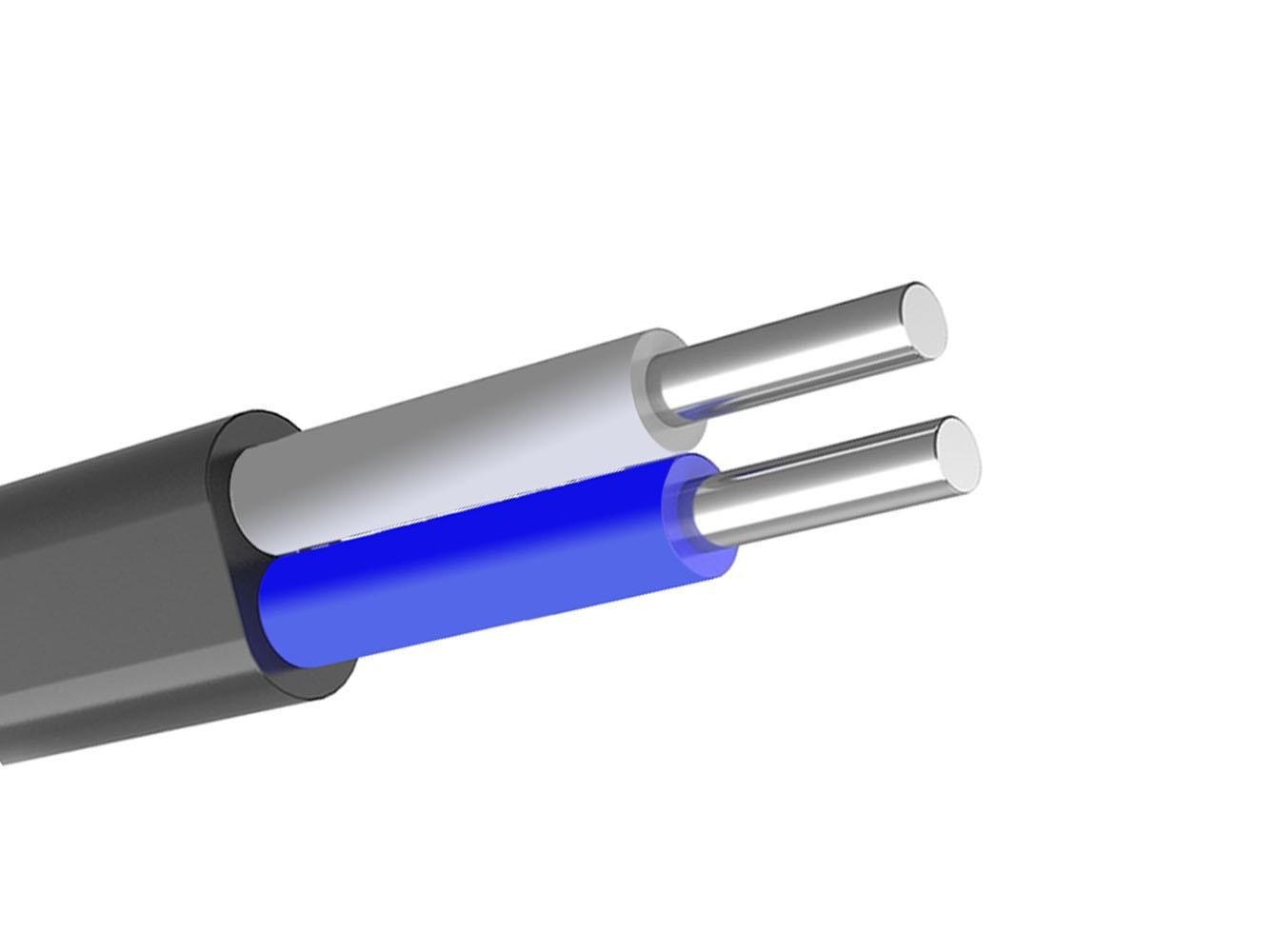 Кабель алюмінієвий плоский Прикарпаткабель АВВГ-П 2х10 мм2 Чорний (28164159)