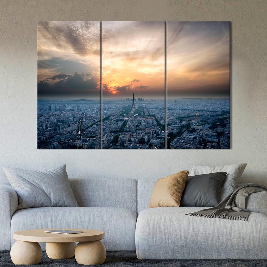 Картина город Великолепный вид на Париж 78x48 см (A785-3)