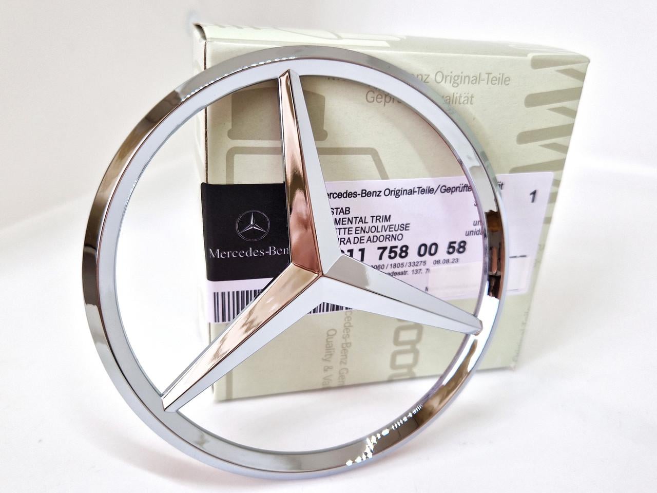Емблема на кришку багажника Mercedes A2117580058 W211-W210 Хром (2351139171)