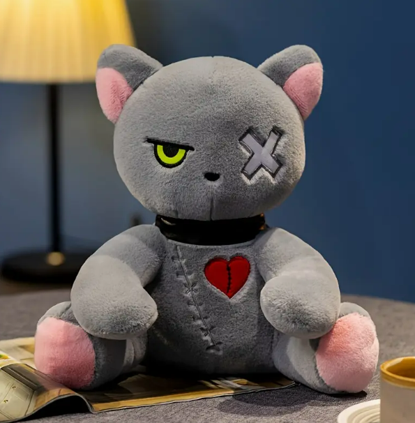 Мягкая игрушка детская плюшевая Готический Кот 21 см (100094)