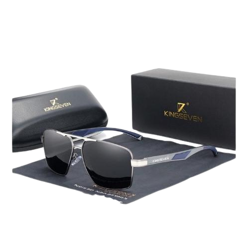 Чоловічі сонцезахисні окуляри KINGSEVEN DESIGN N7719 в класичній оправі і поляризованими лінзами Сірий - фото 5 Чоловічі сонцезахисні окуляри KINGSEVEN DESIGN N7719 в класичній оправі і поляризованими лінзами Сірий - фото 5