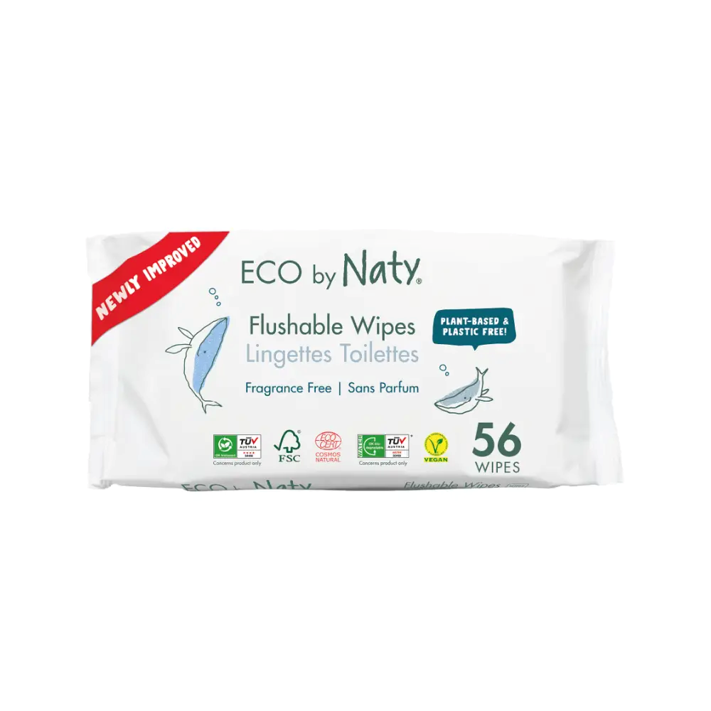 Туалетний папір вологий органічний Eco by Naty 56 шт. (7330933177269)