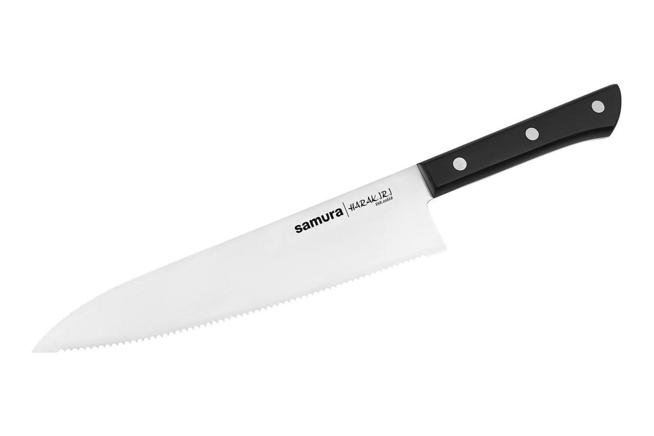 Кухонный нож Samura Harakiri SHR-0086B 208 мм серрейтор из нержавеющей стали (2938401550)