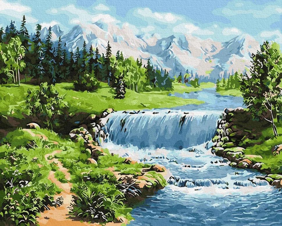 Картина по номерам Rainbow Art Горная река (GX30177-RA)