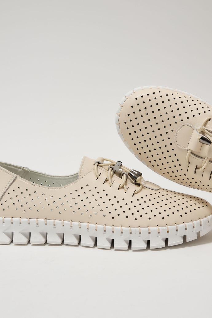 Мокасини жіночі ALLSY шкіряні р. 37 Бежевий (195216) - фото 5