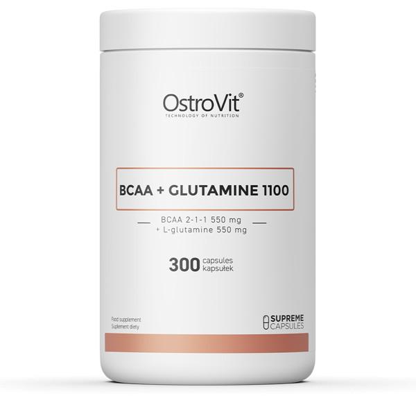 Аминокислота OstroVit BCAA + Glutamine 1100 300 капсул