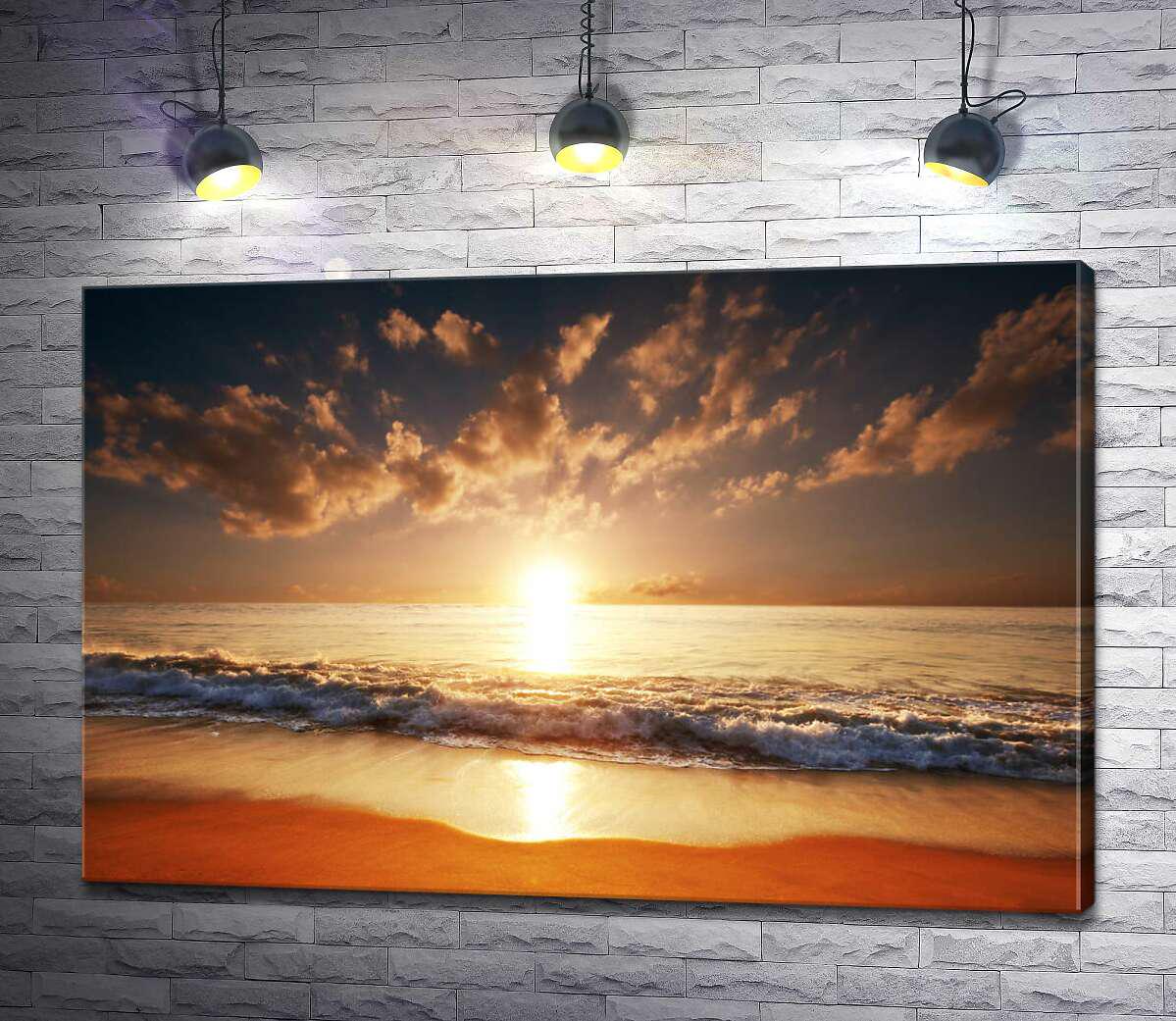 Картина ArtPoster Кремовые оттенки вечернего моря 50x33 см Модуль №1 (002714)