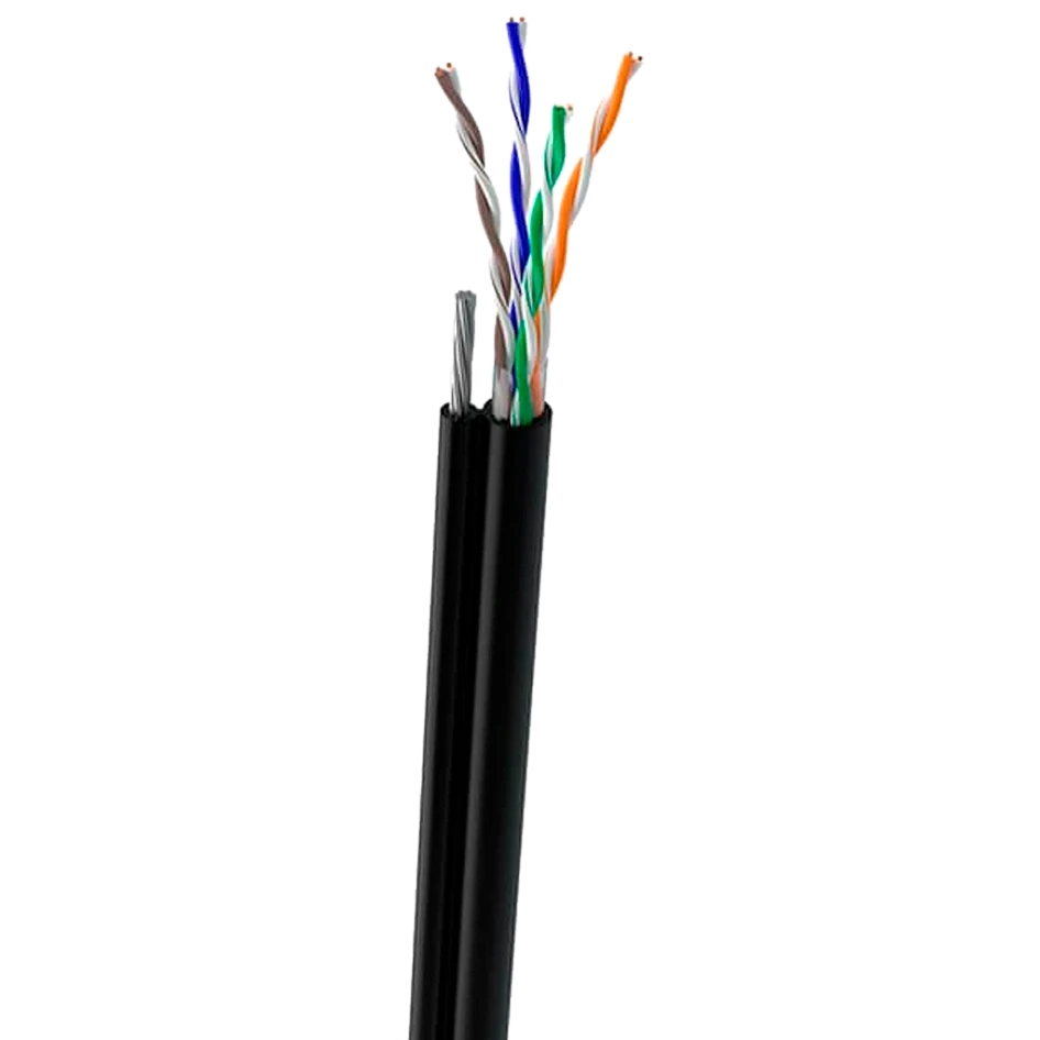 Кабель витая пара для наружных работ To мм aTech КНПп 4х2х0,50 UTPM-cat.5E UPLINK CU изоляция ПВХ с проволокой 100 м (3127501609)