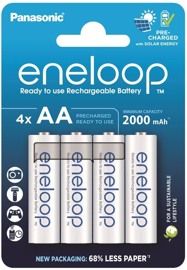 Аккумулятор Panasonic Eneloop AA NI-MH 2000 mAh 4 шт. (BK-3MCDE/4CP) Аккумулятор Panasonic Eneloop AA NI-MH 2000 mAh 4 шт. (BK-3MCDE/4CP)