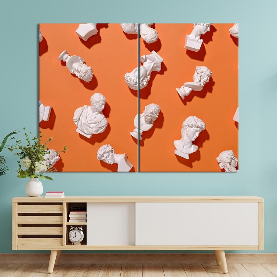 Картина Разнообразные бюсты греческих богов 111x81 см (2019-2)