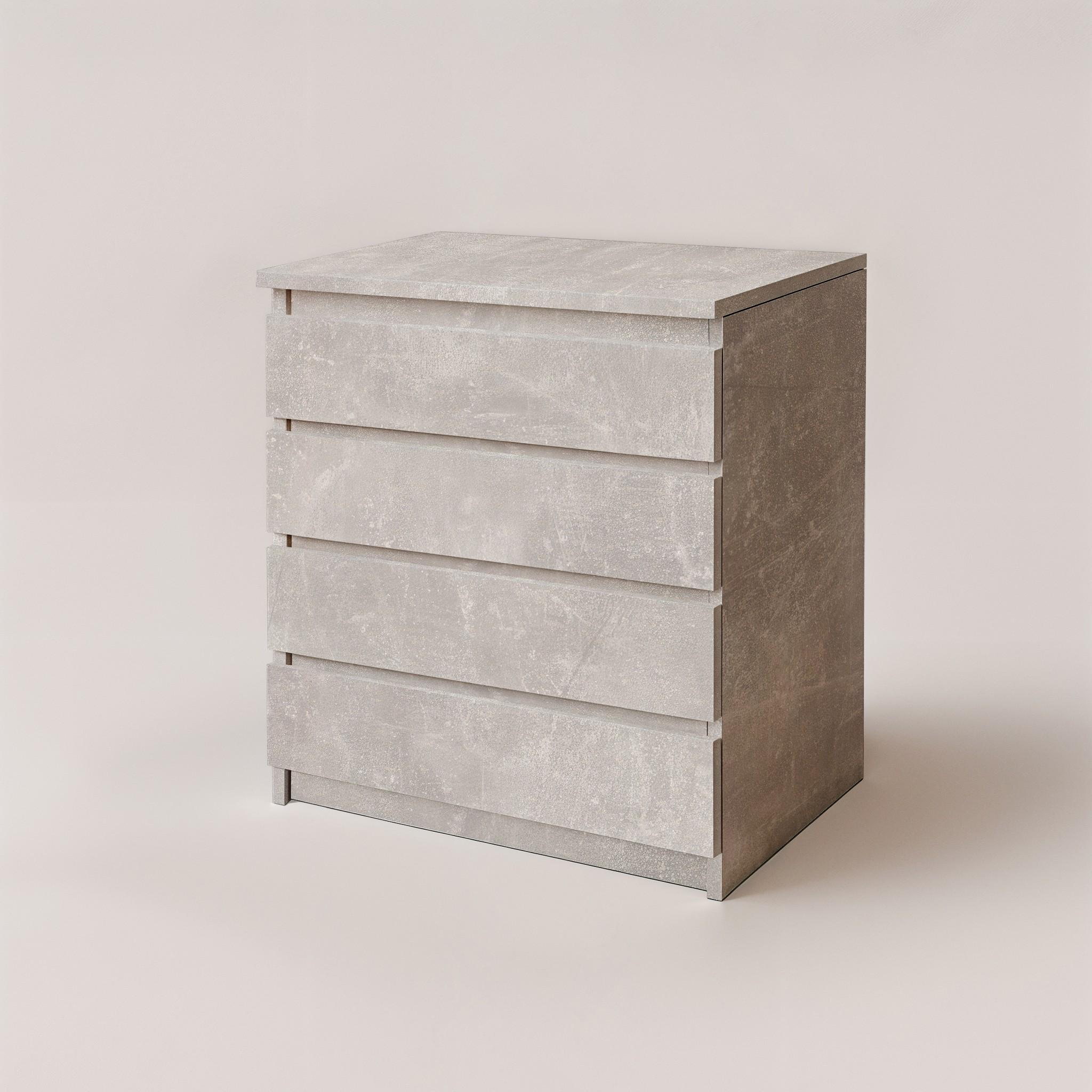 Комод на 4 ящика без ручек Kvatro 700х380х860 мм Бетон - фото 2