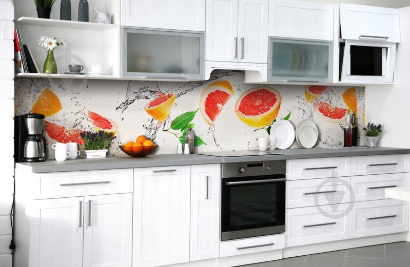 Наклейка виниловая кухонный фартук Zatarga "Грейпфруты" 600х3000 мм (Z181310/2) Наклейка виниловая кухонный фартук Zatarga "Грейпфруты" 600х3000 мм (Z181310/2)