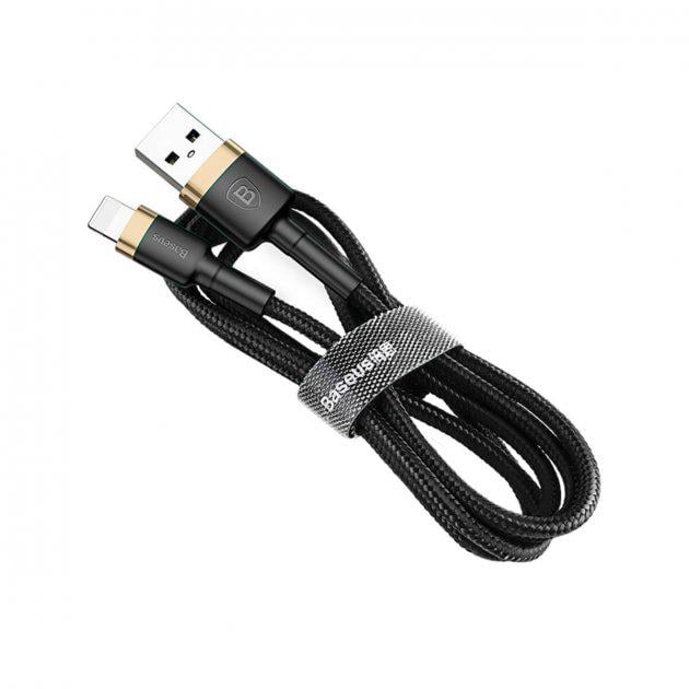 Кабель Baseus Cafule Cable USB for Lightning 2,4A 1 м Gold/Black CALKLF-BV1