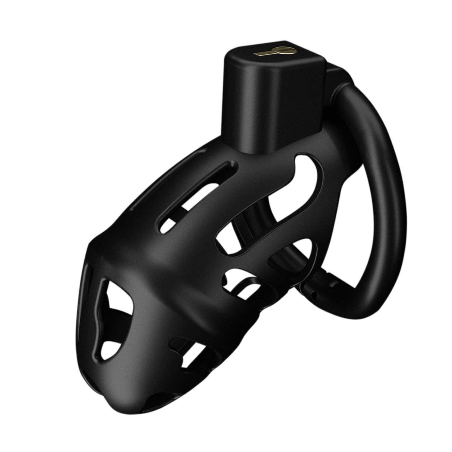 Клетка для пениса LOCKINK SEVANDA Plastic Penis Chastity Cage 3 кольца разных размеров Черный