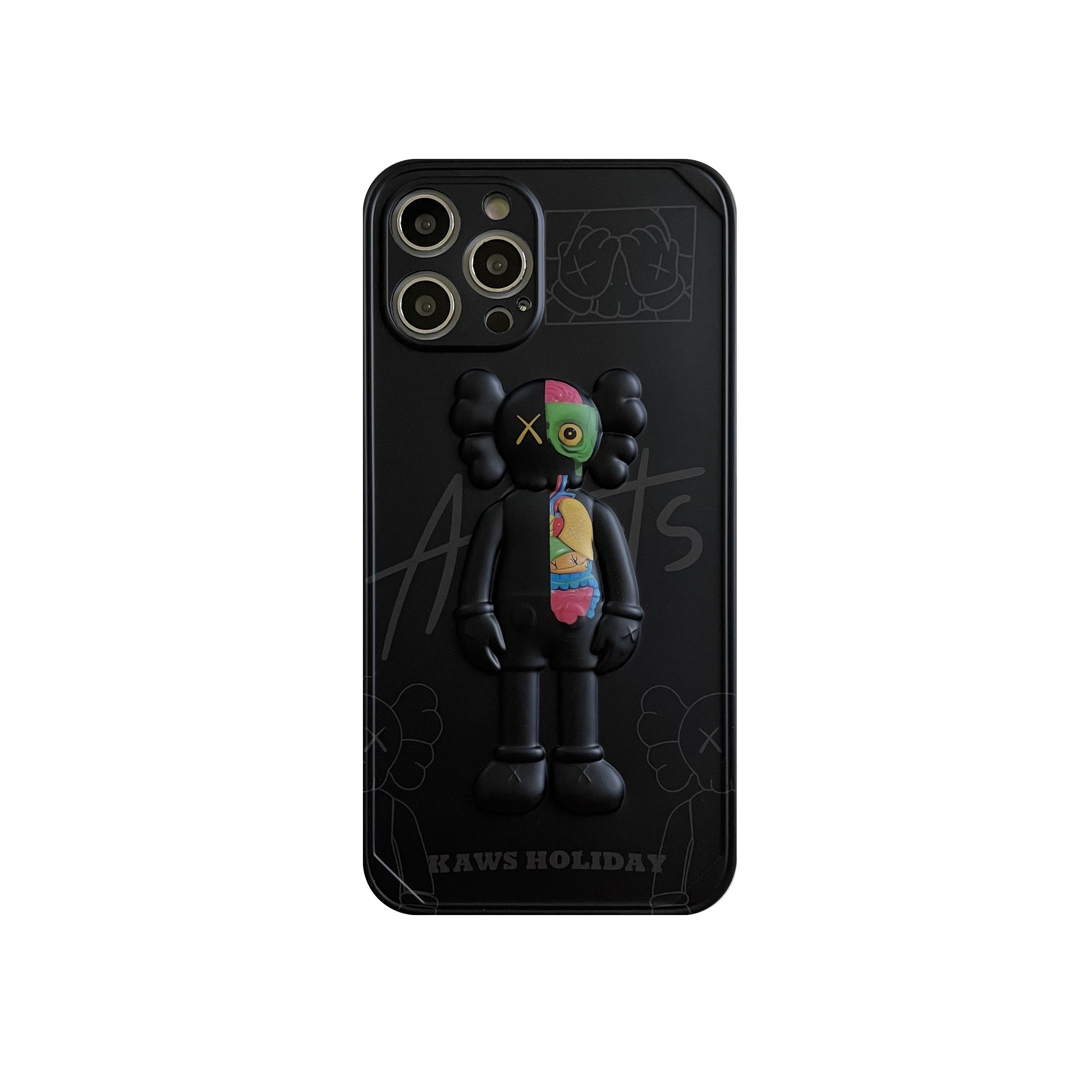 Чехол для iPhone 12 Kaws Holiday Черный