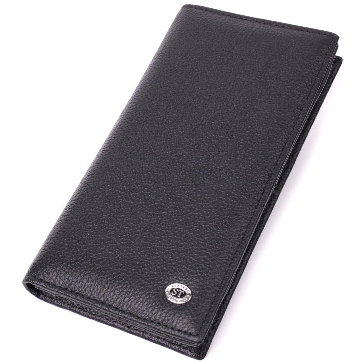 Кошелек женский ST Leather 22538 на магнитах из натуральной кожи Черный (168-136-22538) Кошелек женский ST Leather 22538 на магнитах из натуральной кожи Черный (168-136-22538)