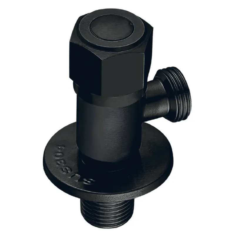 Кран для подключения сантехприборов MIXXUS VAL-07 нержавеющая сталь 1/2x3/4" Черный (OL-MI6059)