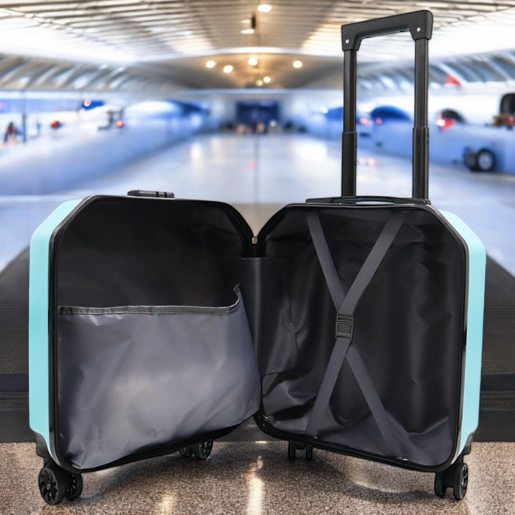 Валіза дитяча H&H Minty Bunny ABS-пластик на 4 коліщатках з кодовим замком 35 л (S_F-3) - фото 3