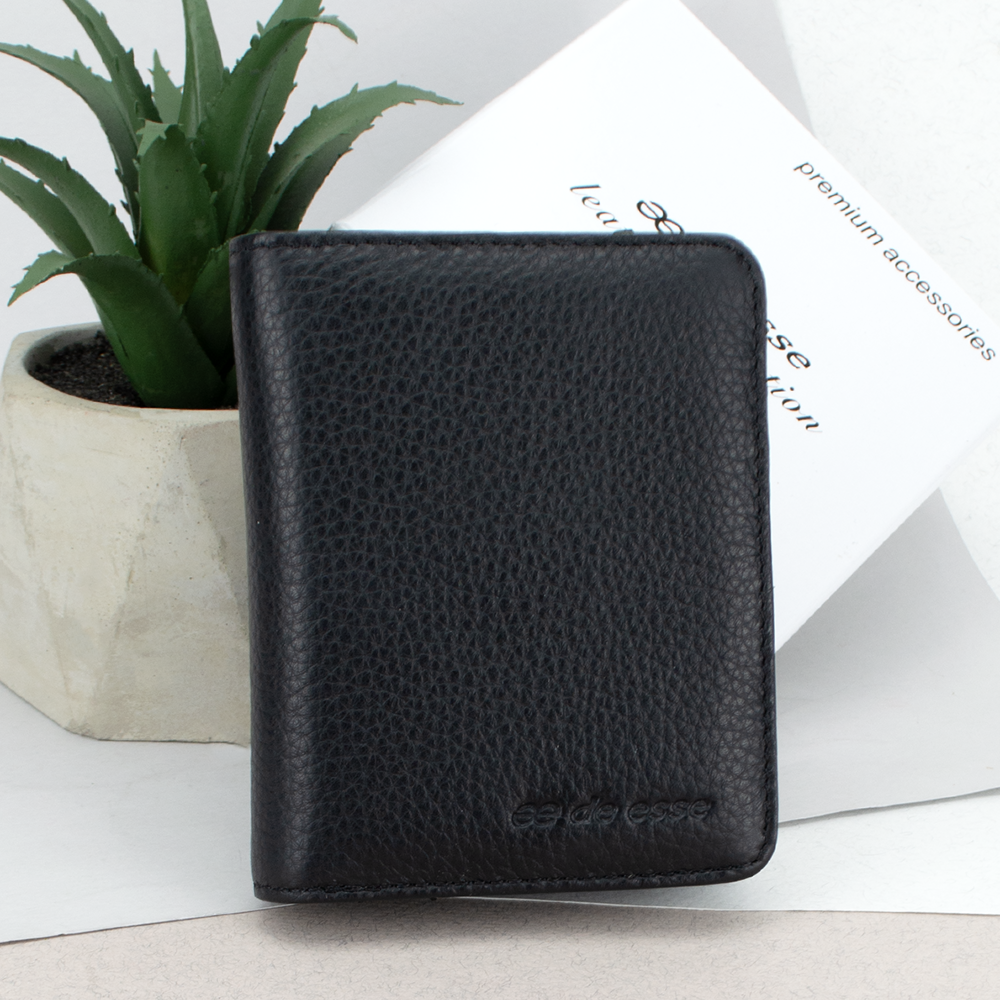 Кошелек женский кожаный DE ESSE LC89011-F9901 маленький Черный (2049909358)