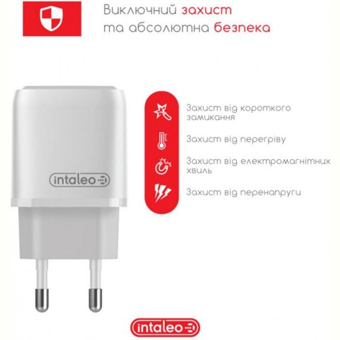 Зарядное устройство сетевое Intaleo TCGQPD120L с кабелем Lightning 1USBx3A White (1283126510007) - фото 3 Зарядное устройство сетевое Intaleo TCGQPD120L с кабелем Lightning 1USBx3A White (1283126510007) - фото 3