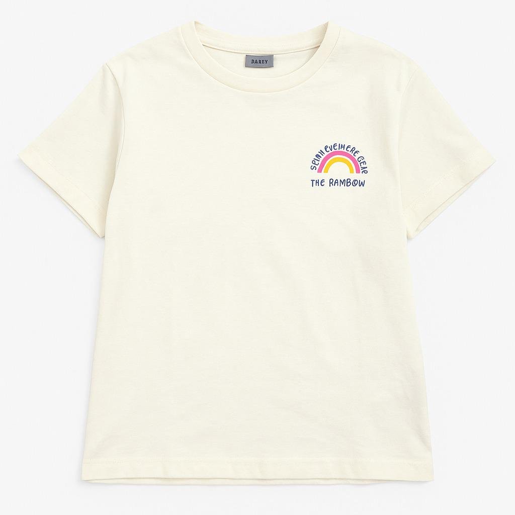 Футболка PRIMARK 4166606 Веселка 158 см Білий