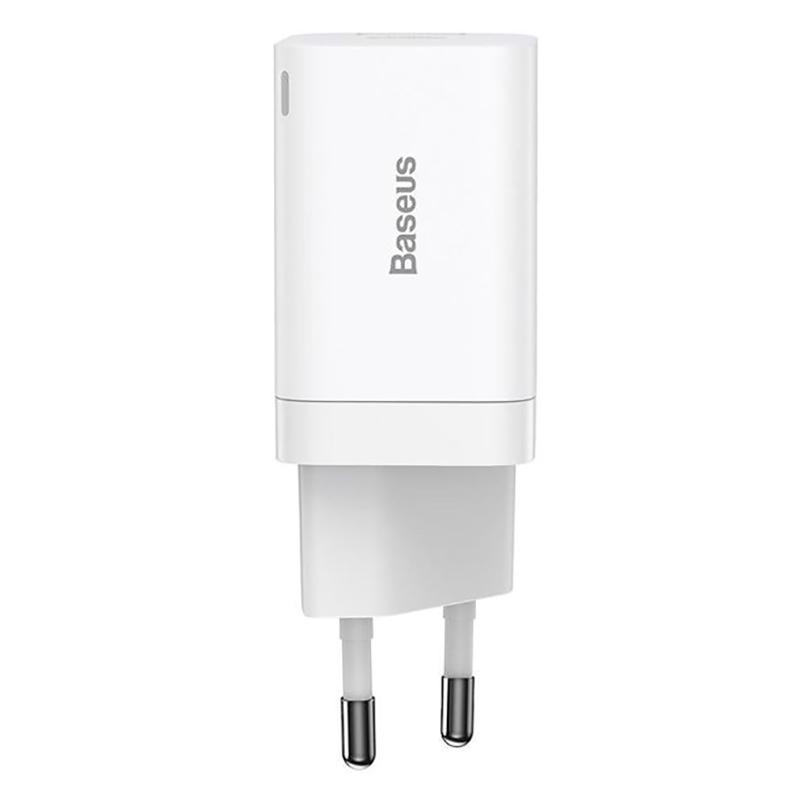 Зарядний пристрій мережевий BASEUS Super Si Pro Quick Charger Type-C/USB 30W White (33681 white) - фото 4