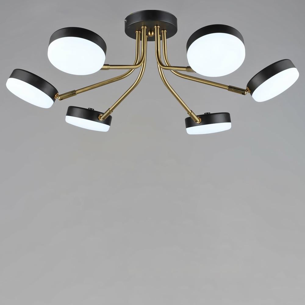 Люстра стельова світлодіодна Light House SRS-20048/6 COP+BK Чорний/Мідний Люстра стельова світлодіодна Light House SRS-20048/6 COP+BK Чорний/Мідний