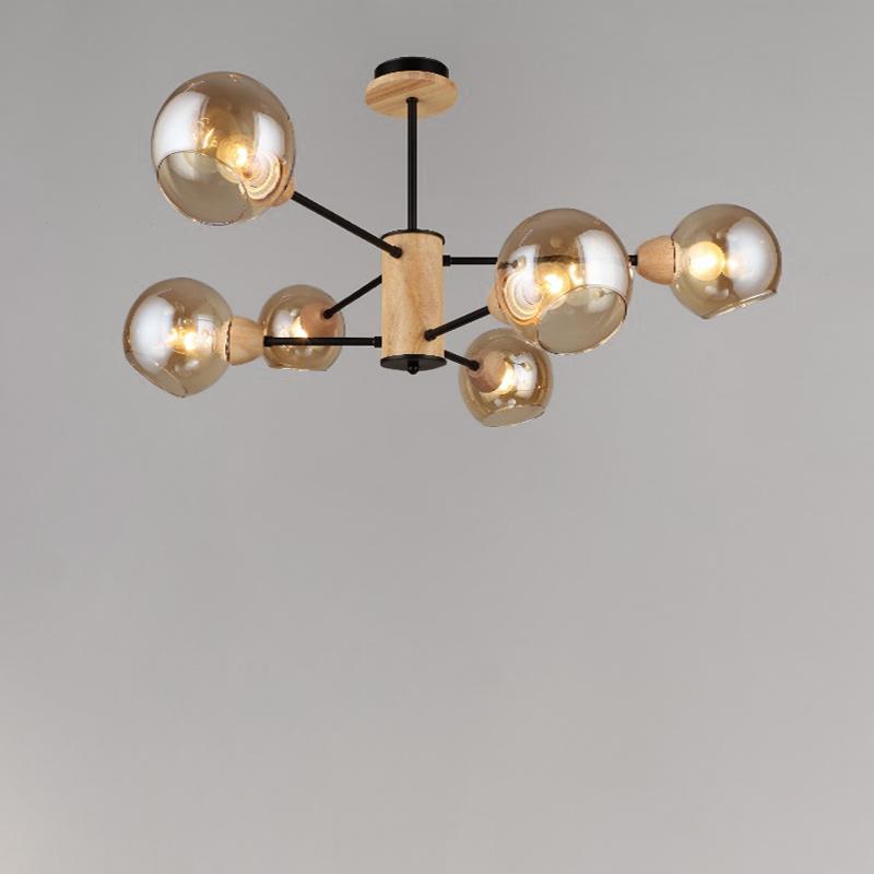 Люстра-молекула потолочная Light House SRS-16393/6 Черный (10794)