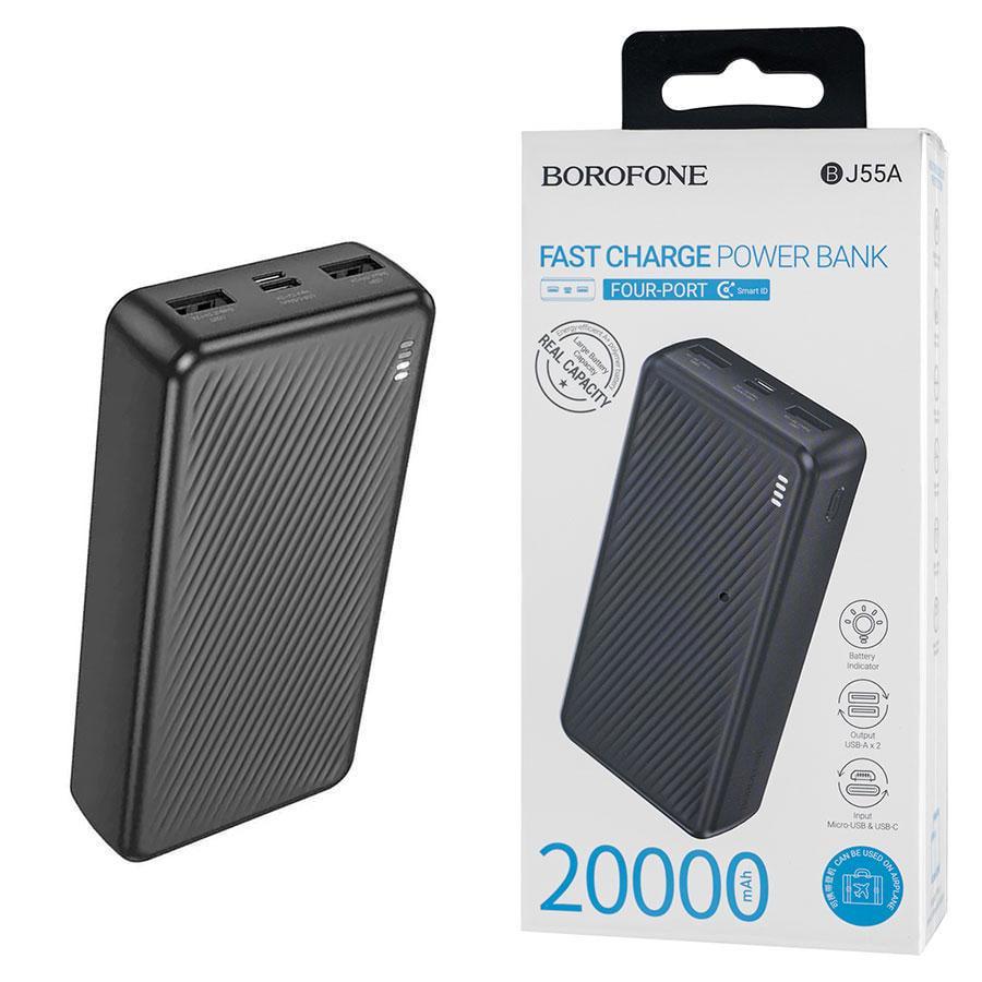 Повербанк Borofone BJ55A Graceful 20000 mAh Black (6941991111785) Повербанк Borofone BJ55A Graceful 20000 mAh Black (6941991111785)