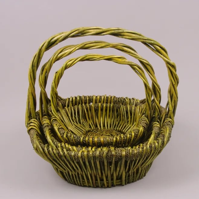 Комплект Кошиків з лози Flora 3 шт. (8660)