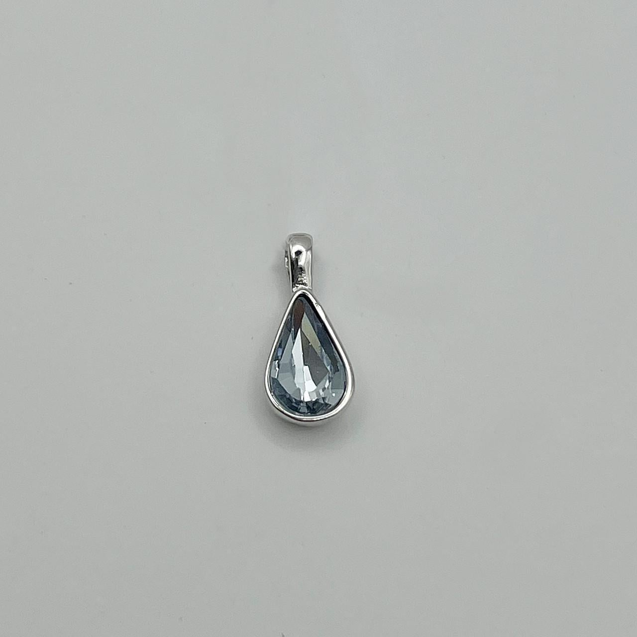 Серебряный кулон с кварцем London Blue 1 г (2563335247)