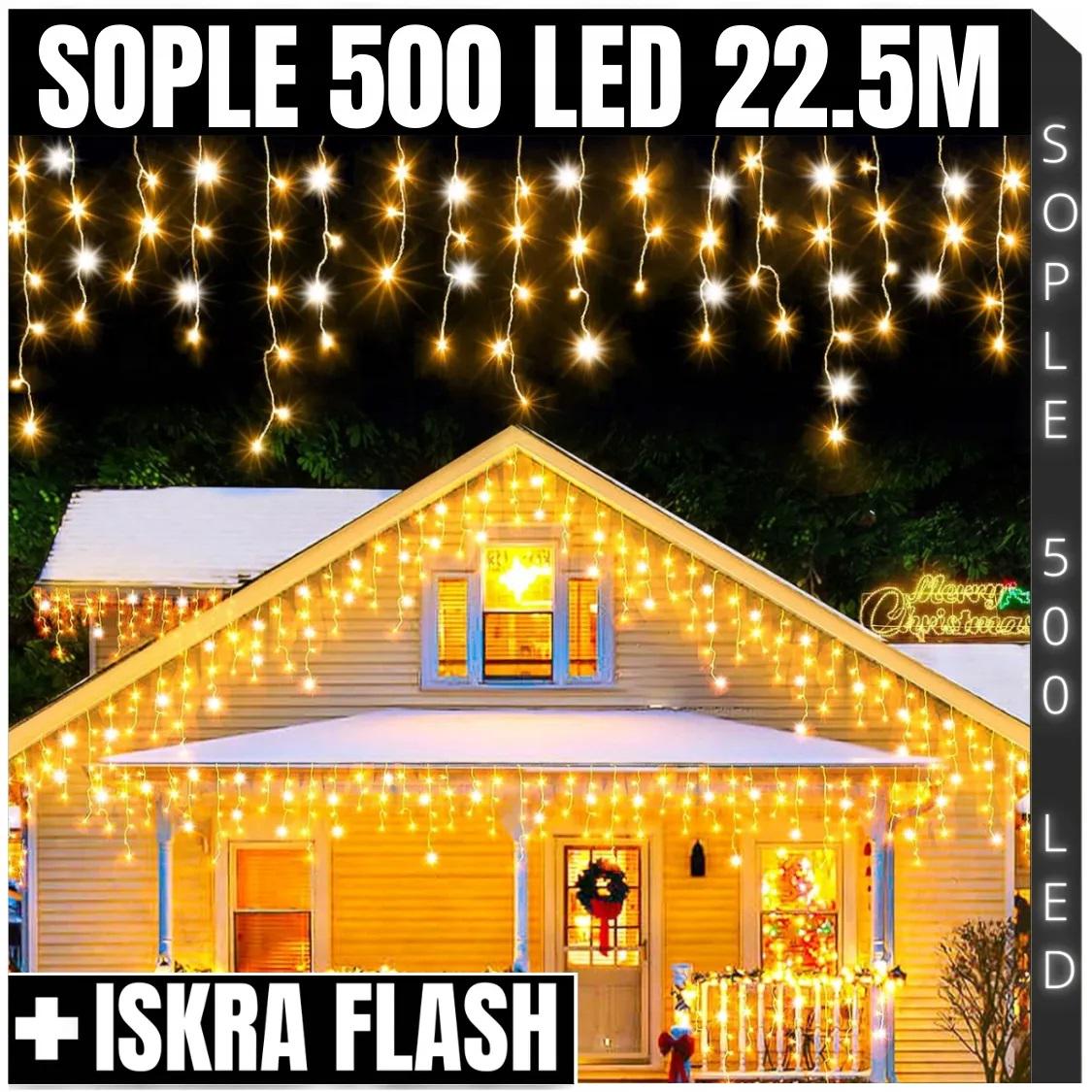 Гірлянда вулична бахрома 500 LED 22,5 м (60182)