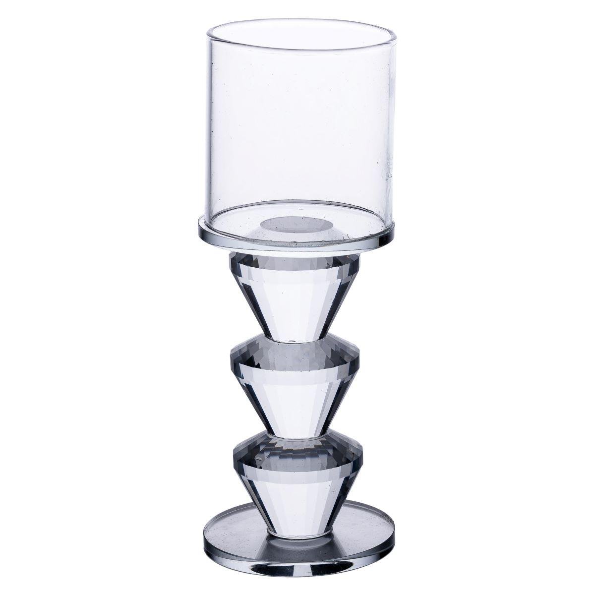 Подсвечник стеклянный Light House LG-30077 CL 17 см Прозрачный