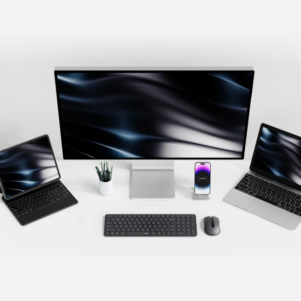 Комплект бездротовий RAPOO 9350S клавіатура/миша з акумулятором 2400DPI Чорний (2644790446) - фото 10 Комплект бездротовий RAPOO 9350S клавіатура/миша з акумулятором 2400DPI Чорний (2644790446) - фото 10