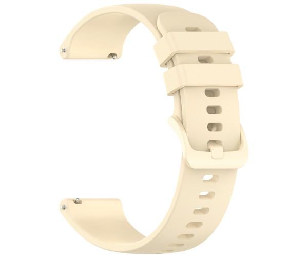 Ремешок Silicone для Hoco Y41/Y38/Y35/Y33/Y27/Y26/Y24 22 мм Бежевый