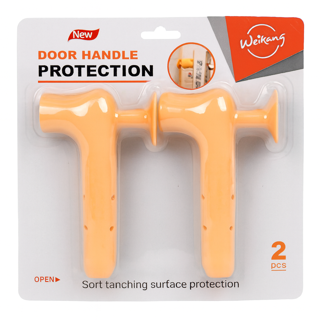 Защитная дверная ручка Weikang R94790 2 шт. 15х9 см Желтый (31330640)