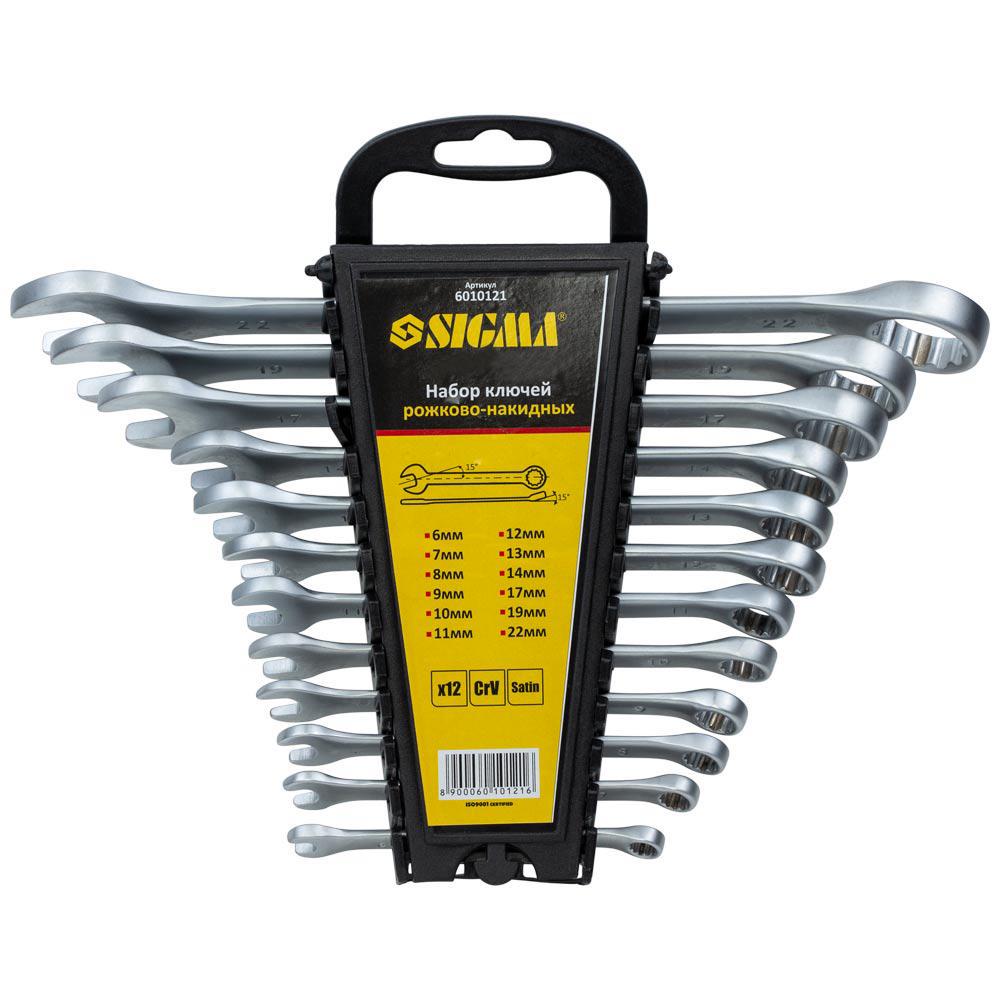 Ключи рожково-накидные Sigma CrV 6-22 мм 12 шт. (6010121)