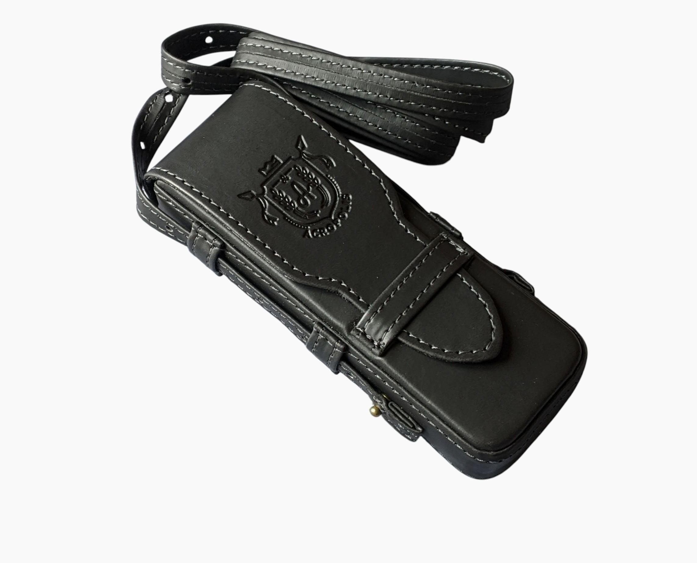 Футляр для очков с ремешком Черный (10/15)