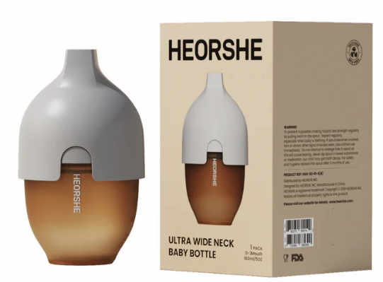 Бутылочка для кормления HEORSHE 160 мл Серый