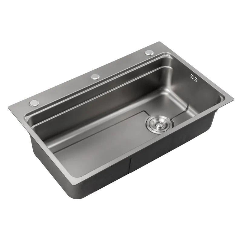 Мойка для кухни MIXXUS MS6846-Set-01 врезная 3,0/0,8 мм 680x460 мм Графит Нержавеющая сталь микродекор (MI8388)