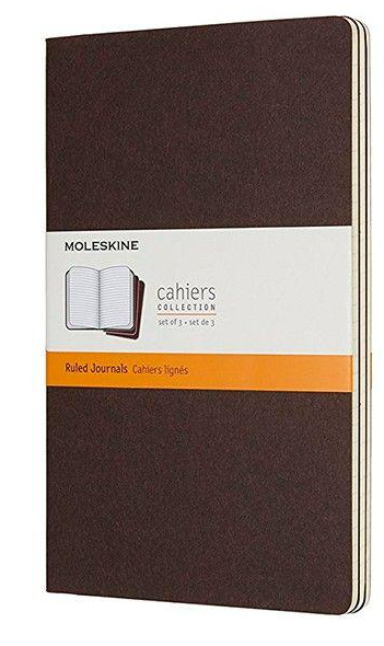 Набор блокнотов Moleskine Cahier средних 3 шт. Коричневый (CH016P2)