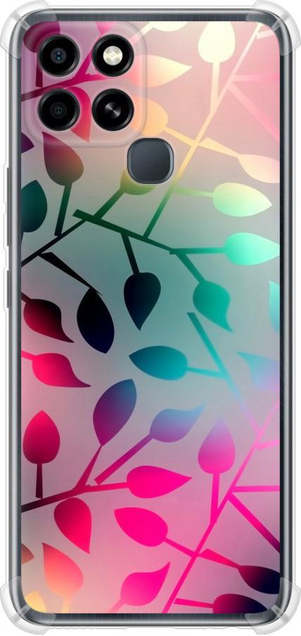 Чехол на Infinix Smart 6 Листья (2235sp-2758-42517)