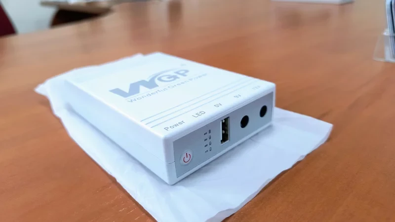 Джерело безперебійного живлення для роутера MINI DC UPS WGP103 10400 mAh 5V 9V 12V Білий - фото 8