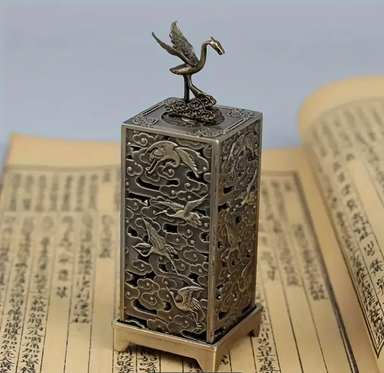 Аромалампа для благовоний Птица квадратная металлическая 8,4х3 см (EG4033)