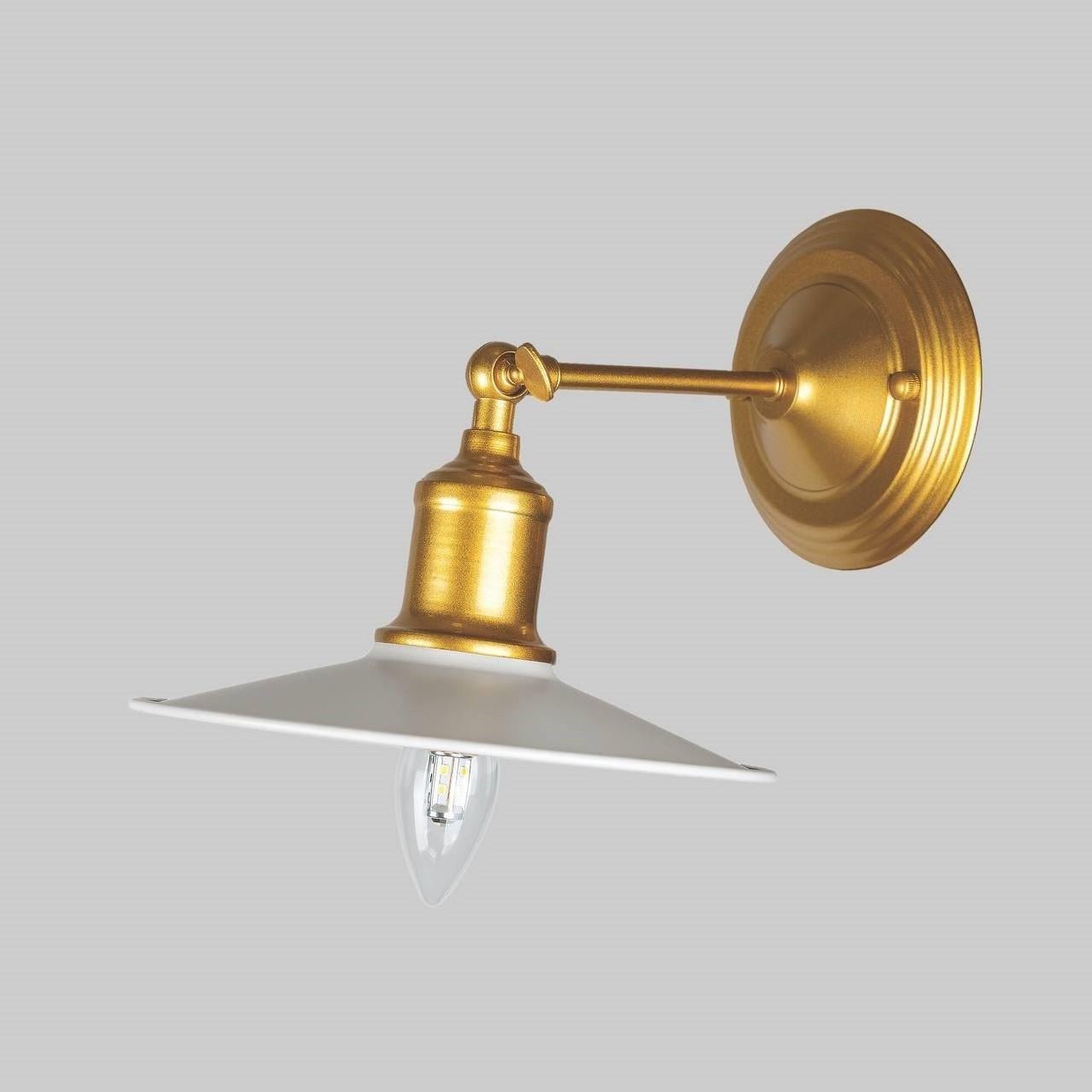 Бра с плафоном Золотой/Белый (52-W837F-1 GD+WH)