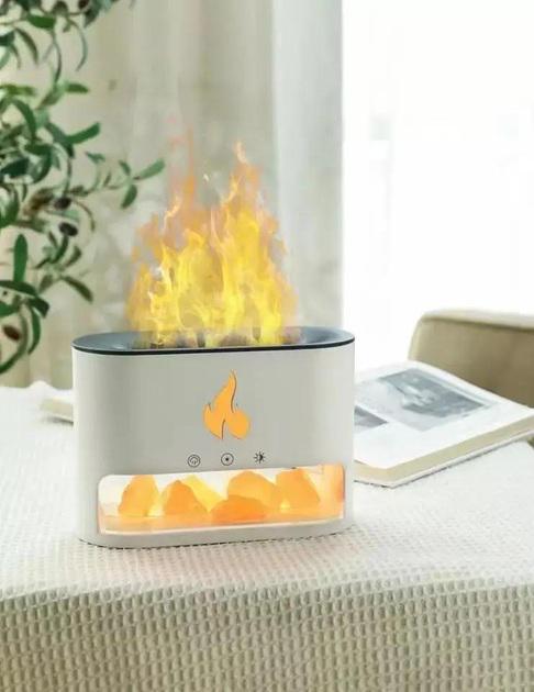 Ночник увлажнитель воздуха Docsal Flame с ультразвуковым увлажнением и соляными камнями Белый - фото 3 Ночник увлажнитель воздуха Docsal Flame с ультразвуковым увлажнением и соляными камнями Белый - фото 3