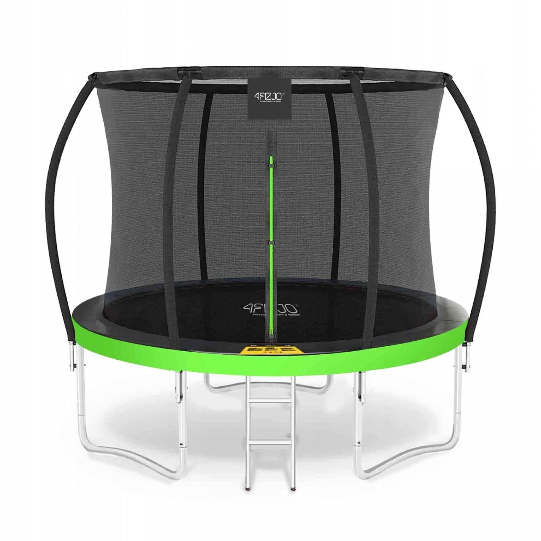 Батут с внутренней сеткой 4FIZJO 4FJ0365 Premium 10FT d 312 см Black/Green (47231)