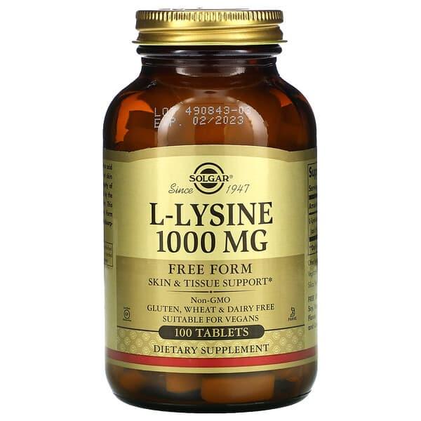 Лізин Solgar L-Lysine 1000 мг 100 таб. (1405)